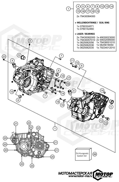 KTM MX 450 SX-F 2019 ENGINE CASE