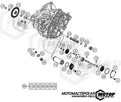 KTM MX 350 SX-F 2019 LUBRICATING SYSTEM