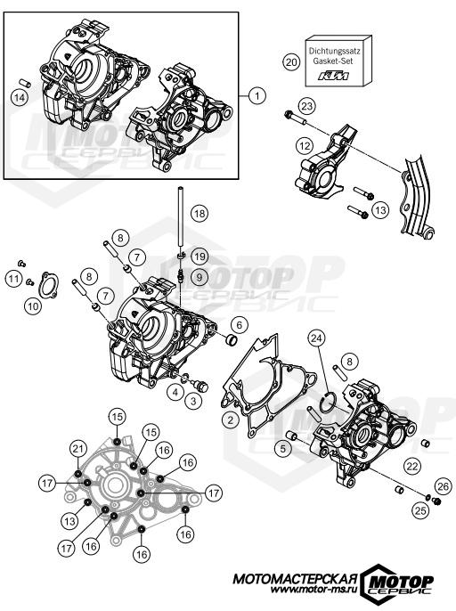 KTM MX 50 SX 2019 ENGINE CASE