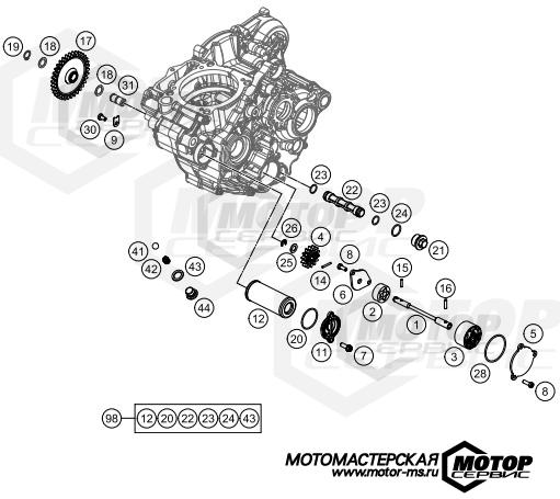 KTM Enduro 350 EXC-F 2019 LUBRICATING SYSTEM