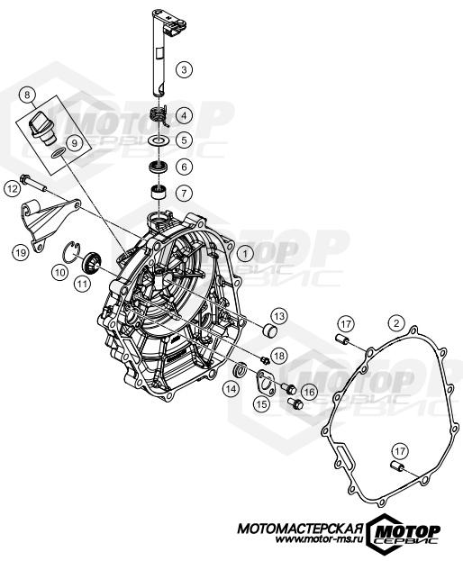 KTM Supersport RC 200 w/o ABS B.D. White 2019 CLUTCH COVER