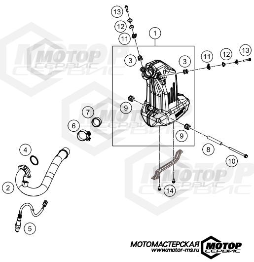 KTM Supersport RC 200 w/o ABS B.D. White 2019 EXHAUST SYSTEM