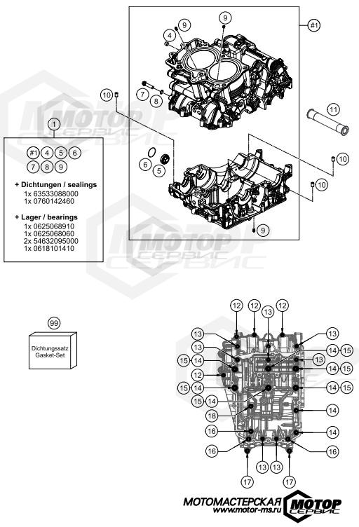 KTM Naked 790 Duke Black 2018 ENGINE CASE