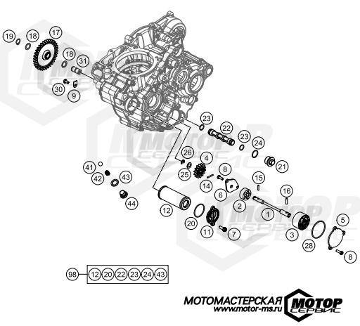 KTM Enduro 350 EXC-F Six Days 2018 LUBRICATING SYSTEM