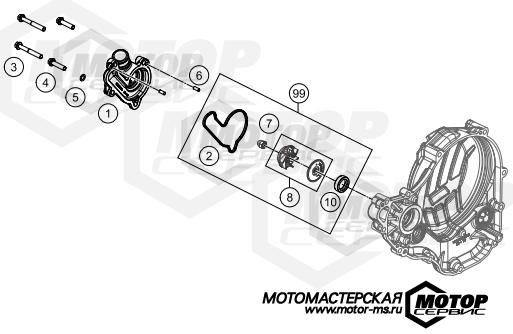 KTM MX 250 SX-F 2018 WATER PUMP
