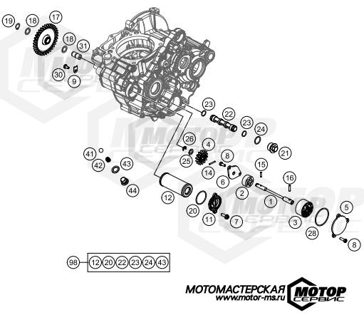 KTM MX 250 SX-F 2018 LUBRICATING SYSTEM