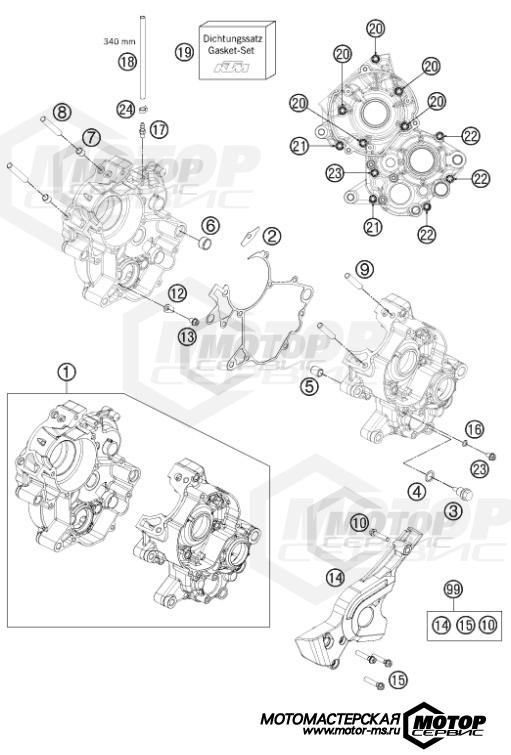 KTM MX 65 SX 2018 ENGINE CASE