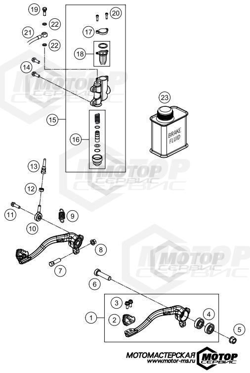 KTM MX 65 SX 2018 REAR BRAKE CONTROL