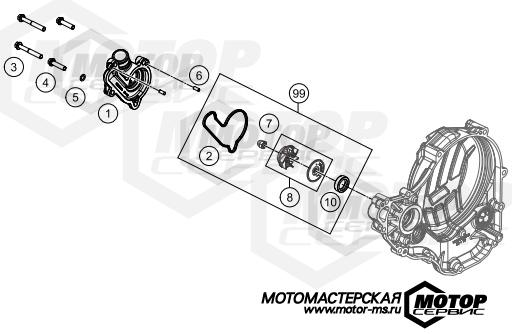 KTM MX 250 SX-F 2017 WATER PUMP
