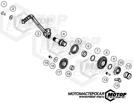 KTM MX 250 SX 2017 KICK STARTER