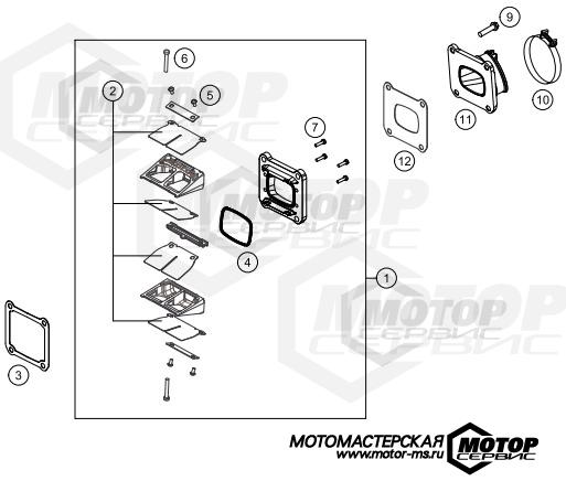 KTM MX 125 SX 2017 REED VALVE CASE