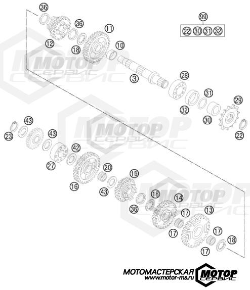 KTM MX 85 SX 17/14 2017 TRANSMISSION II - COUNTERSHAFT