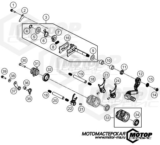 KTM MX 65 SX 2017 SHIFTING MECHANISM