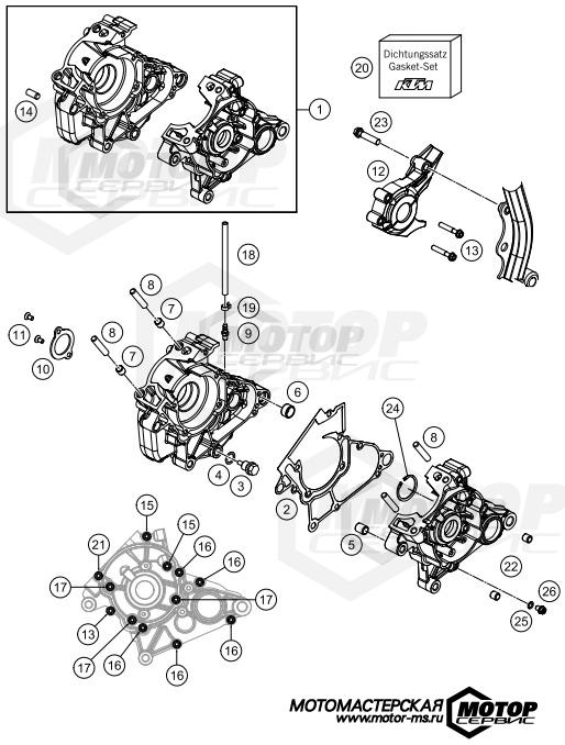 KTM MX 50 SX 2017 ENGINE CASE