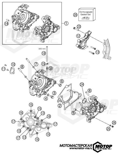 KTM MX 50 SX Mini 2017 ENGINE CASE
