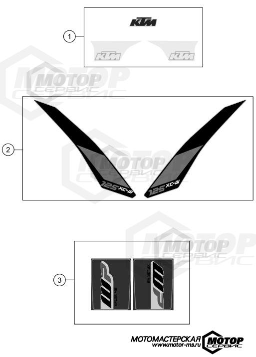 KTM Enduro 125 XC-W 2017 DECAL