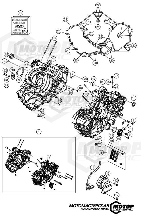 KTM Naked 1290 Super Dure R ABS Black 2016 ENGINE CASE