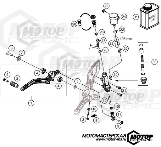 KTM Naked 690 Duke R ABS 2016 REAR BRAKE CONTROL