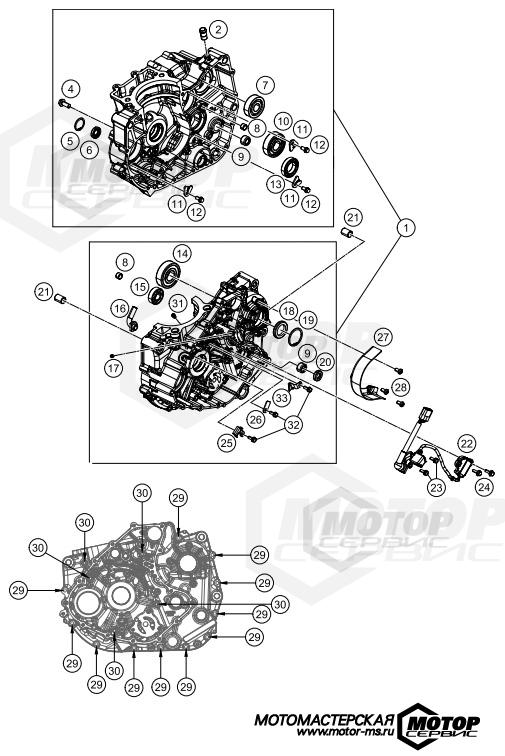 KTM Naked 390 Duke ABS White 2016 ENGINE CASE