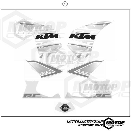 KTM Supersport RC 390 ABS White 2016 DECAL
