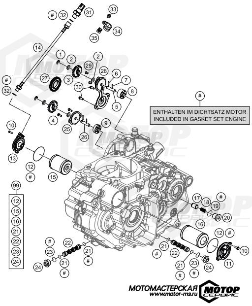 KTM Supermoto 690 SMC R ABS 2016 LUBRICATING SYSTEM