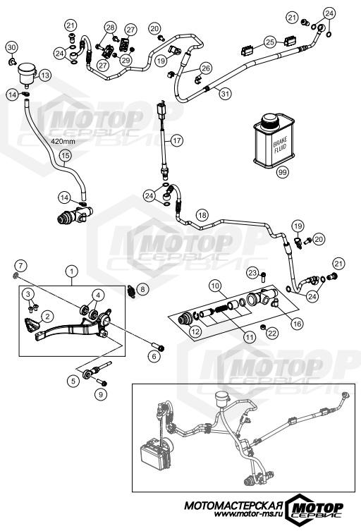 KTM Supermoto 690 SMC R ABS 2016 REAR BRAKE CONTROL