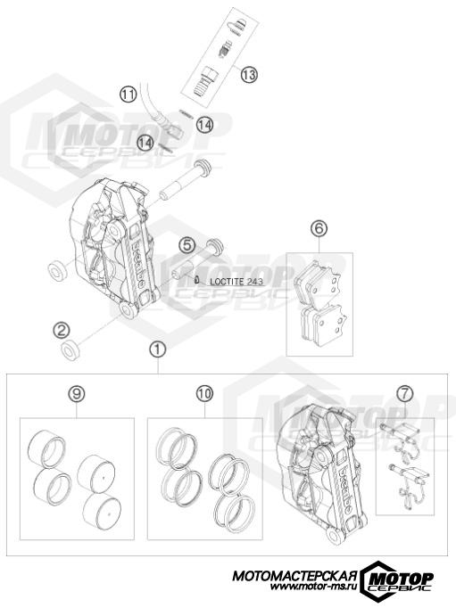 KTM Supermoto 690 SMC R ABS 2016 BRAKE CALIPER FRONT