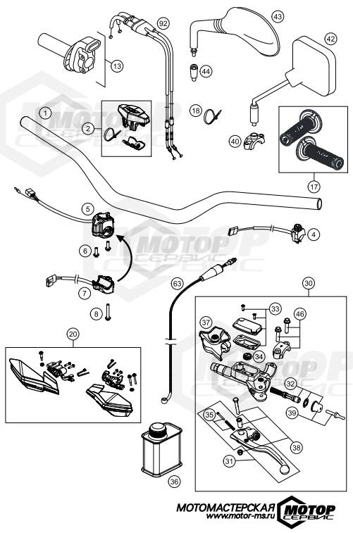 KTM Enduro 350 EXC-F 2016 HANDLEBAR, CONTROLS