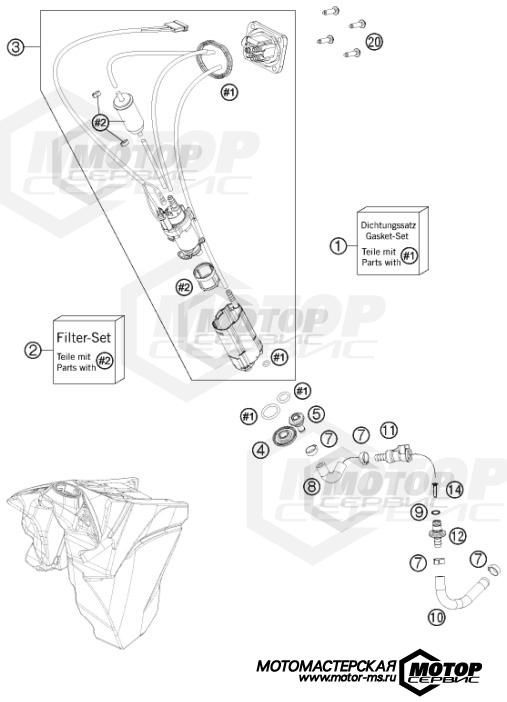KTM Enduro 350 EXC-F 2016 FUEL PUMP