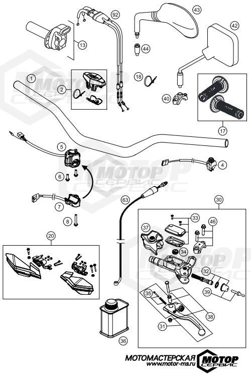 KTM Enduro 450 EXC 2016 HANDLEBAR, CONTROLS
