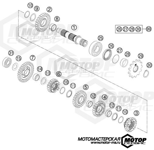 KTM Enduro 300 EXC 2016 TRANSMISSION II - COUNTERSHAFT