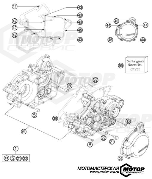 KTM Enduro 125 EXC Six Days 2016 ENGINE CASE