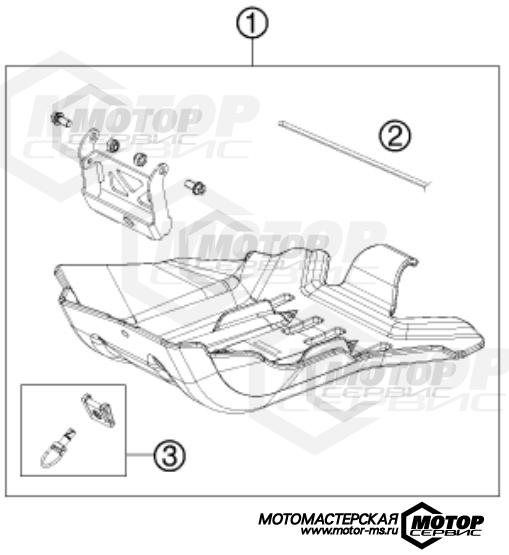KTM Enduro 125 EXC Six Days 2016 ENGINE GUARD