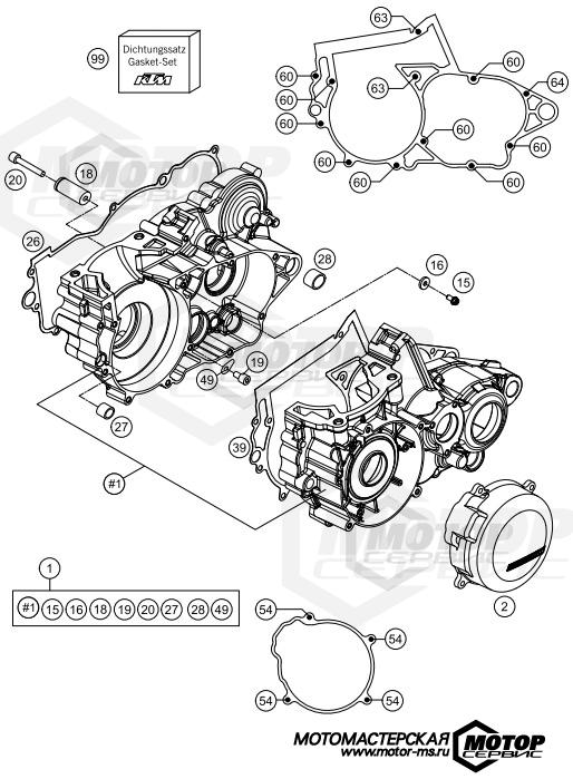 KTM MX 250 SX 2016 ENGINE CASE
