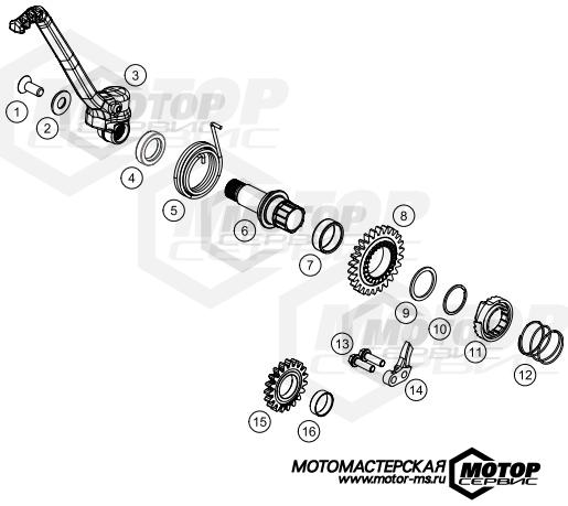 KTM MX 125 SX 2016 KICK STARTER