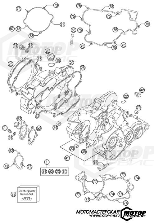 KTM MX 85 SX 19/16 2016 ENGINE CASE