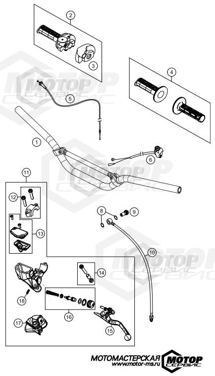 KTM MX 65 SX 2016 HANDLEBAR, CONTROLS