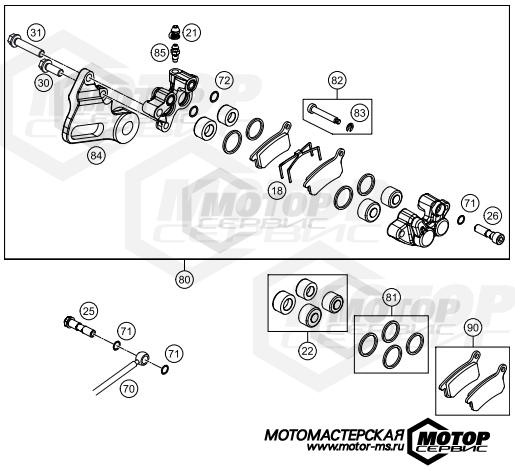 KTM MX 65 SX 2016 BRAKE CALIPER REAR