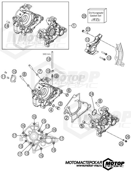 KTM MX 50 SX Mini 2016 ENGINE CASE
