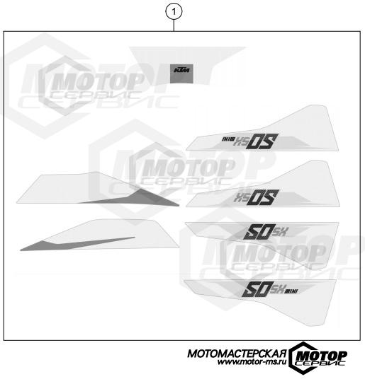 KTM MX 50 SX Mini 2016 DECAL