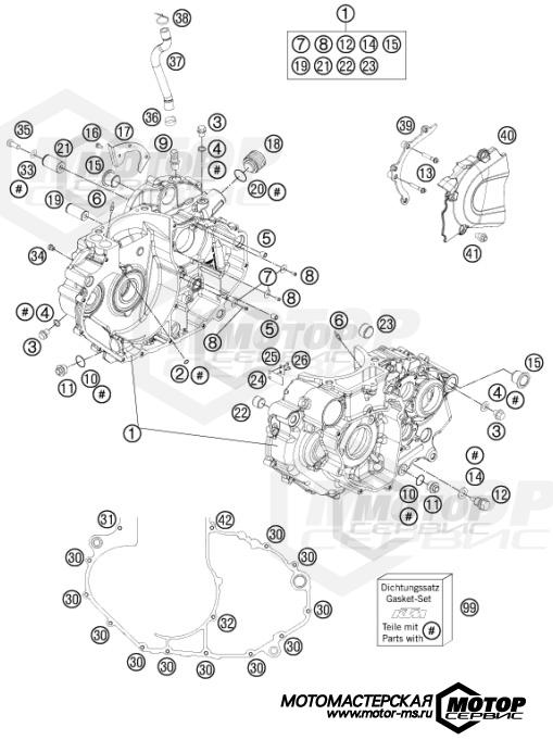 KTM Naked 690 Duke White ABS 2015 ENGINE CASE