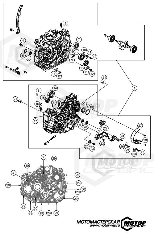 KTM Naked 390 Duke Black ABS 2015 ENGINE CASE