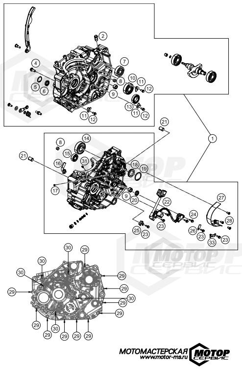 KTM Naked 250 Duke White ABS B.D. 2015 ENGINE CASE