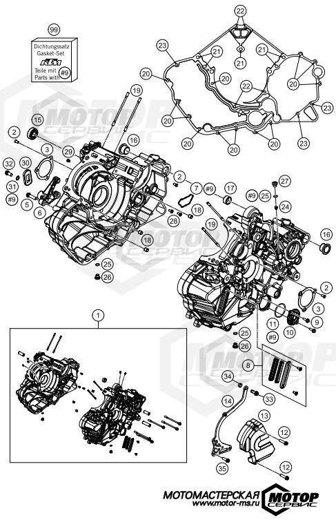 KTM Travel 1190 Adventure R ABS 2015 ENGINE CASE