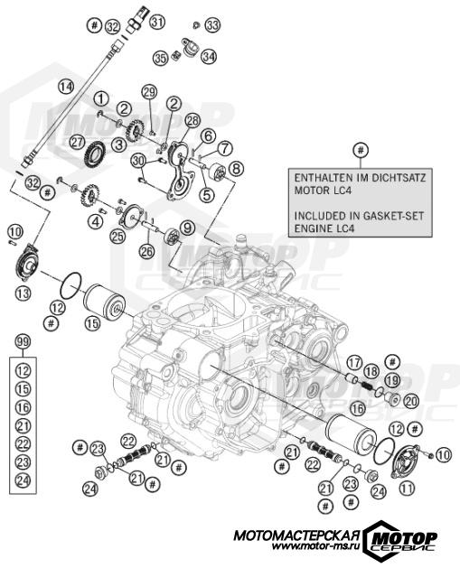KTM Supermoto 690 SMC R ABS 2015 LUBRICATING SYSTEM