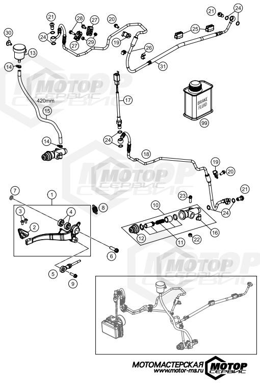 KTM Supermoto 690 SMC R ABS 2015 REAR BRAKE CONTROL