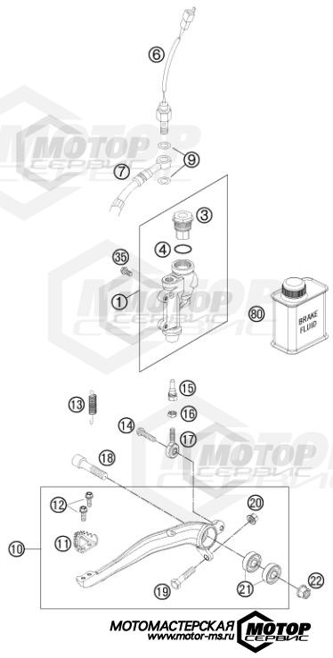 KTM Enduro 350 EXC-F Factory Edition 2015 REAR BRAKE CONTROL