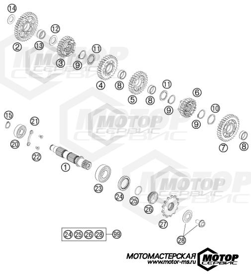 KTM Enduro 500 EXC 2015 TRANSMISSION II - COUNTERSHAFT
