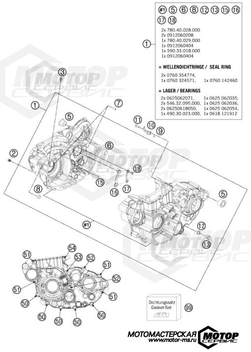 KTM Enduro 450 EXC Factory Edition 2015 ENGINE CASE