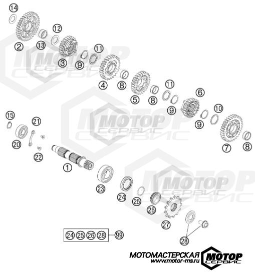 KTM Enduro 450 EXC Factory Edition 2015 TRANSMISSION II - COUNTERSHAFT